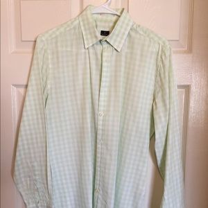 Paul Smith green and white check button down. M